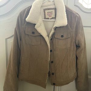 corduroy fur jacket